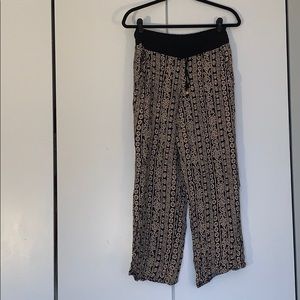 Black and cream lounge pants